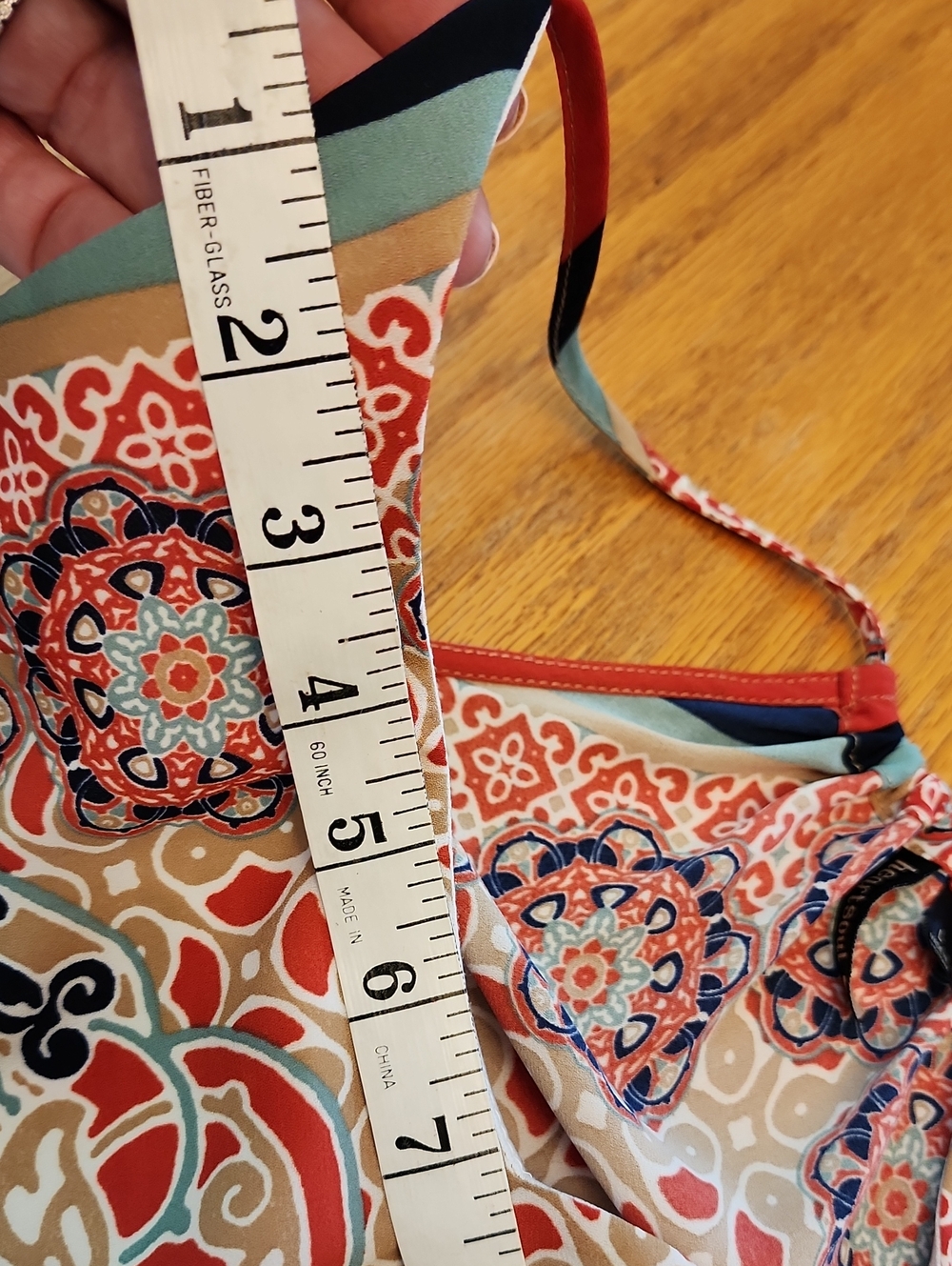 Heartsoul Women's Coral & Navy Printed Halter Tank Top - Picture 12 of 15